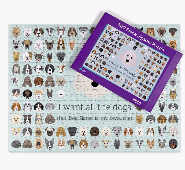 I Want All The Dogs: Personalised {breedFullName} Jigsaw